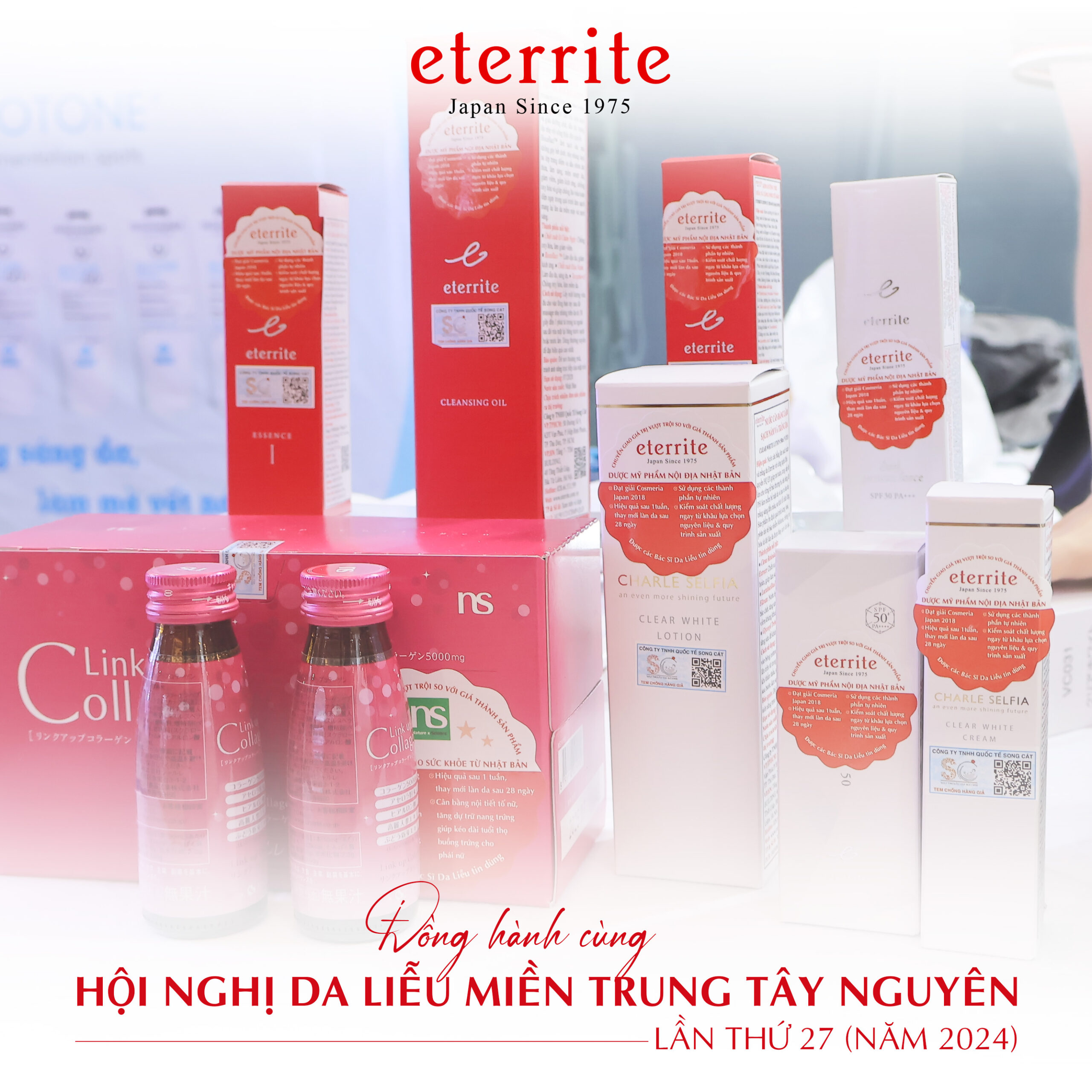 Gian hàng trưng bày Eterrite tại Hội nghị da liễu miền Trung 