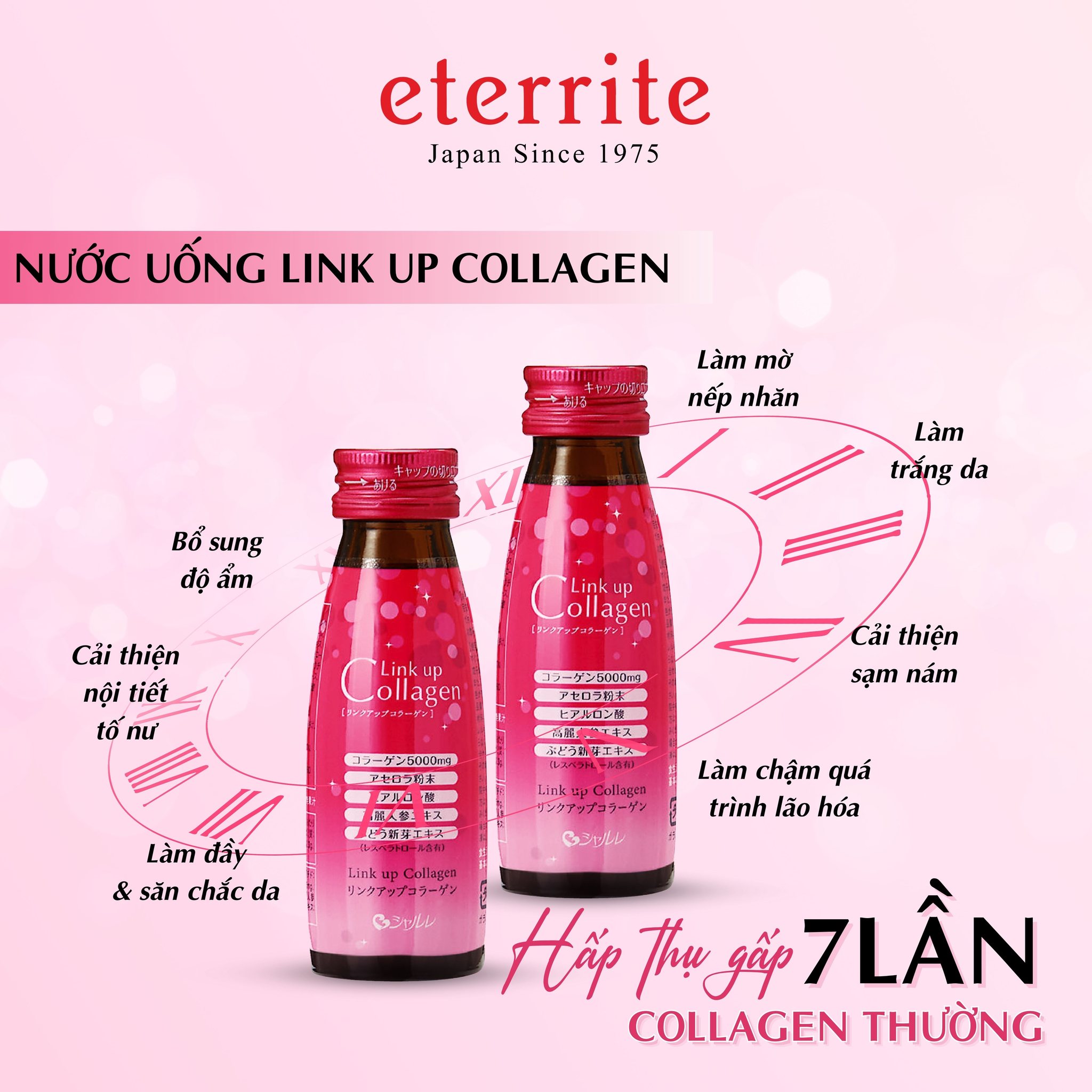 Link Up Collagen - Nước uống làm đẹp da và ngăn lão hóa