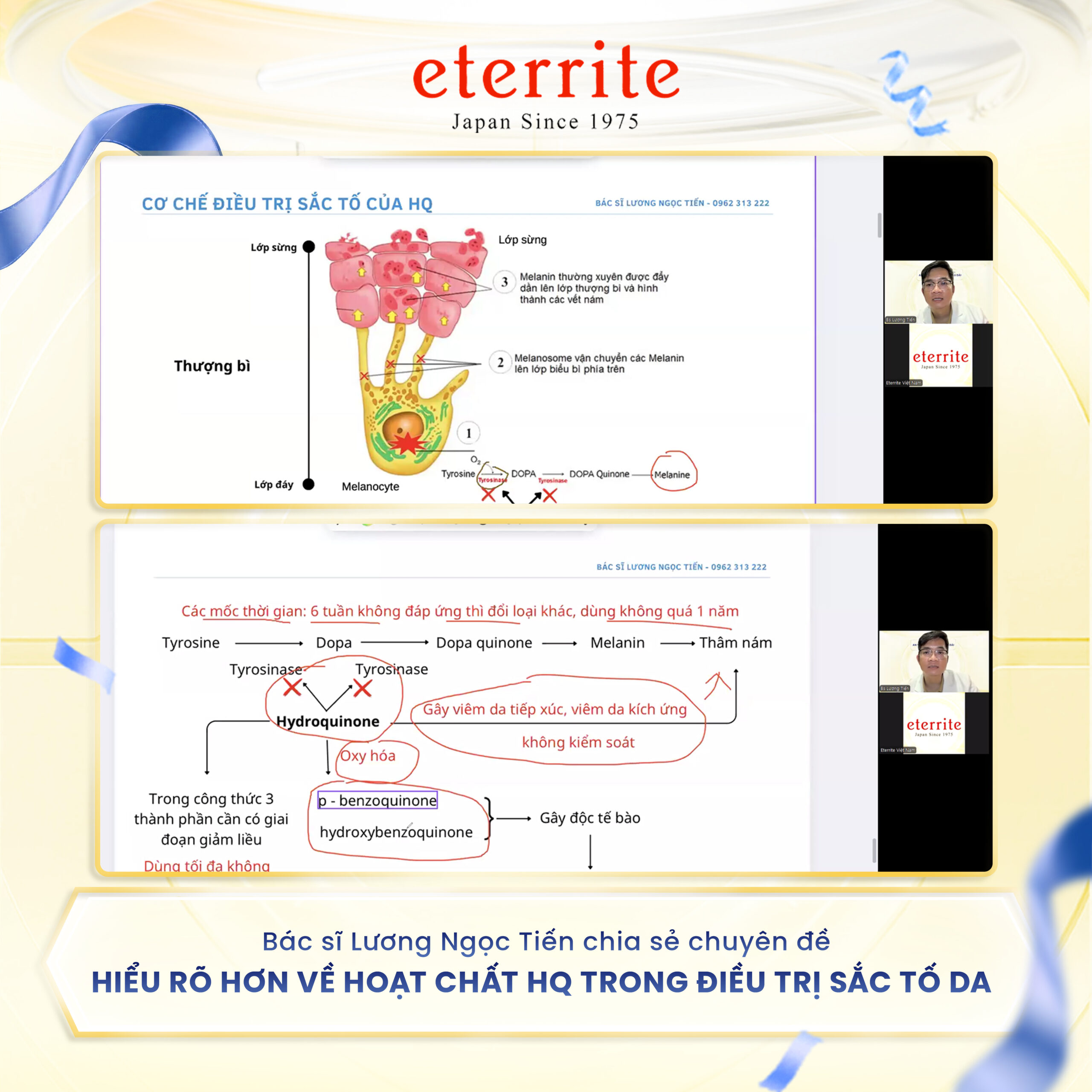 Bác sĩ Lương Ngọc Tiến chia sẻ chuyên đề "Hiểu Rõ Hơn Về Hoạt Chất HQ Trong Điều Trị Sắc Tố Da"