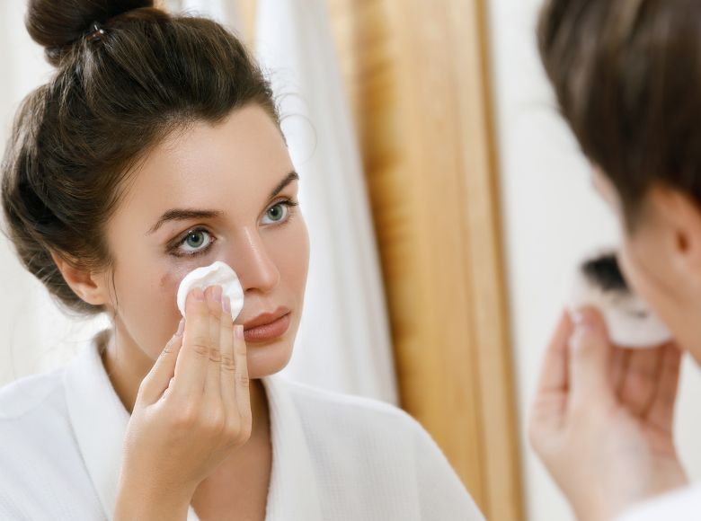 Tẩy trang giúp làm sạch bụi bẩn, dầu nhờn tồn đọng trên da