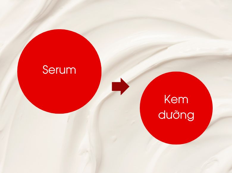 Serum nên sử dụng trước kem dưỡng trong routine skincare