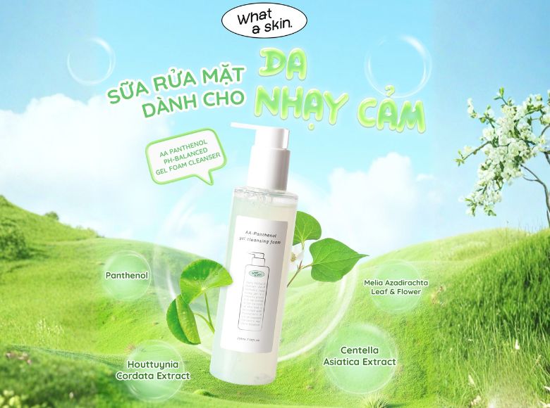 sữa rửa mặt cho da nhạy cảm